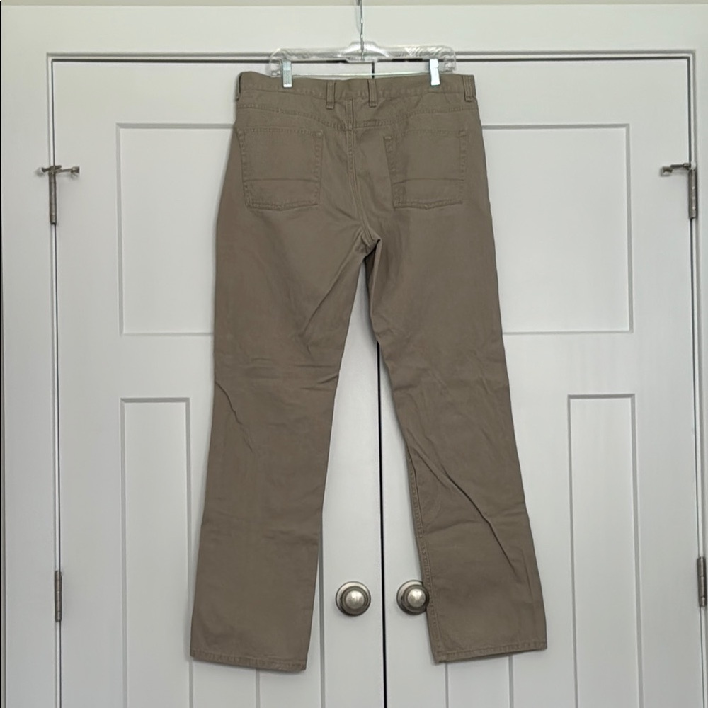 Chaps Tan Chinos Straight-Leg Classic